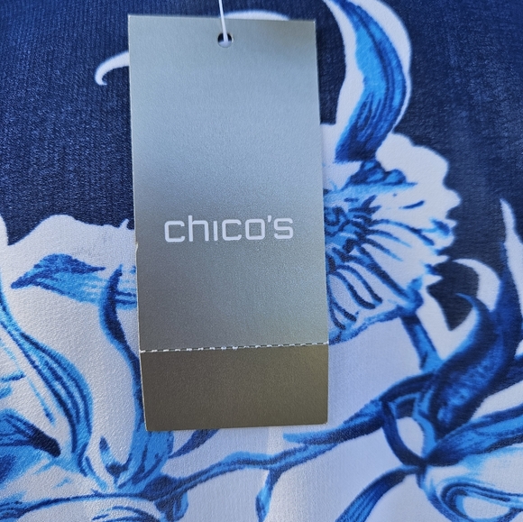 Chico's Patchwork Fringe Duster Travelers Collection - Picture 6 of 11